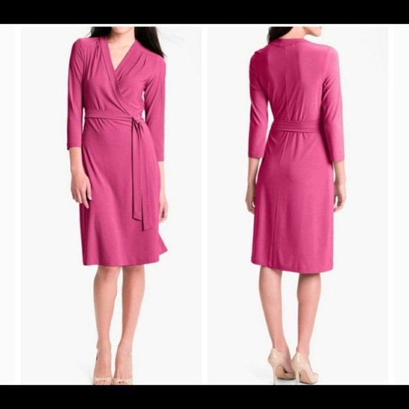 alex and ava Dresses & Skirts - Alex and Ava pink wrap dress. Medium.